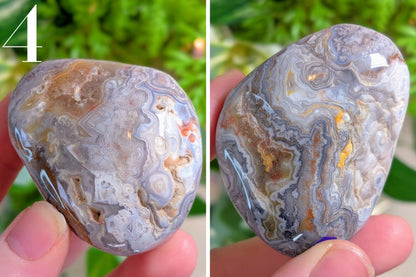 Crazy Lace Agate Palm Stone