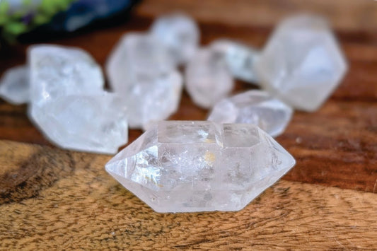 Clear Quartz Double Terminated Rough Points - 0.4 oz Set