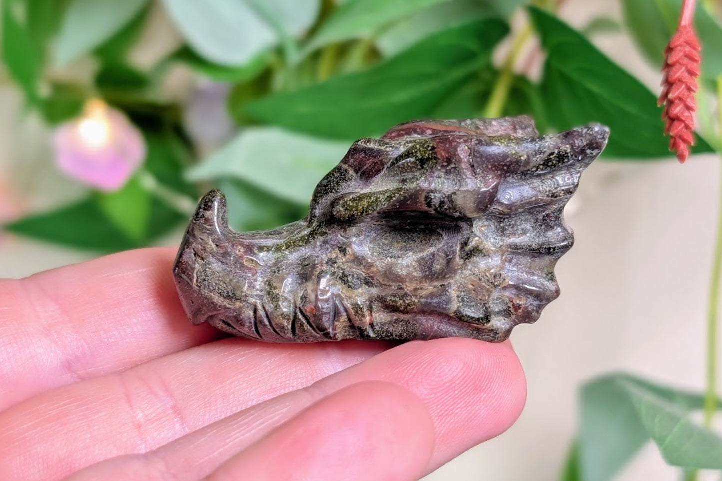 Dragon Blood Jasper Dragon Head