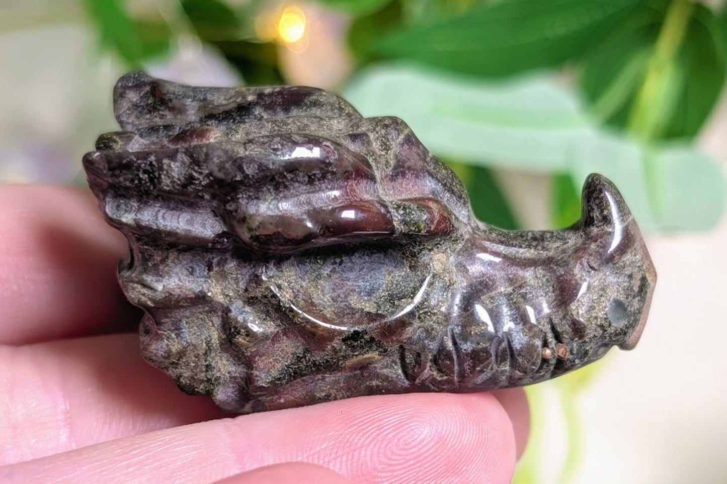 Dragon Blood Jasper Dragon Head