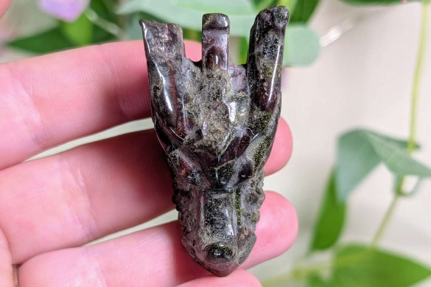 Dragon Blood Jasper Dragon Head
