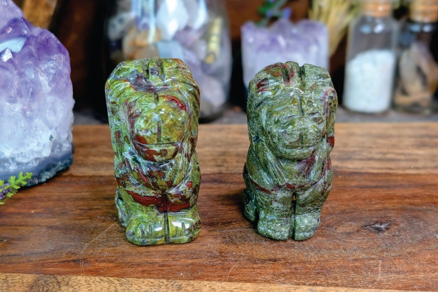 Dragon Blood Jasper Lion
