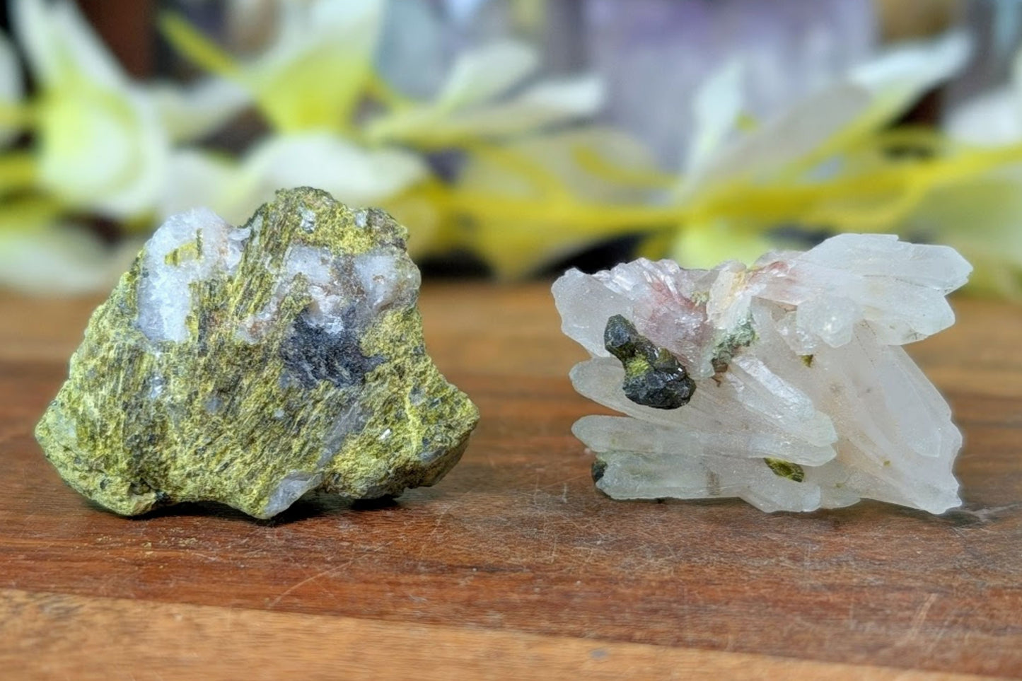 Epidote in Quartz Specimen