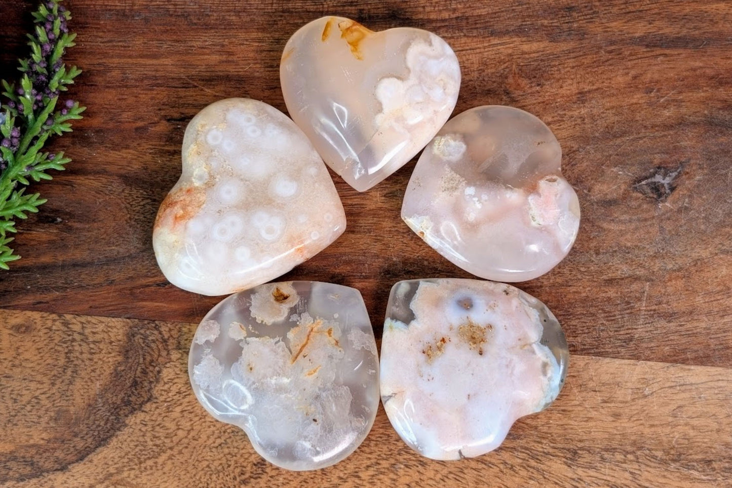 Flower Agate Heart