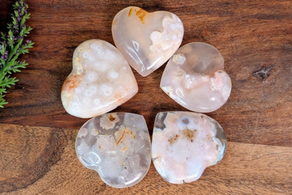 Flower Agate Heart