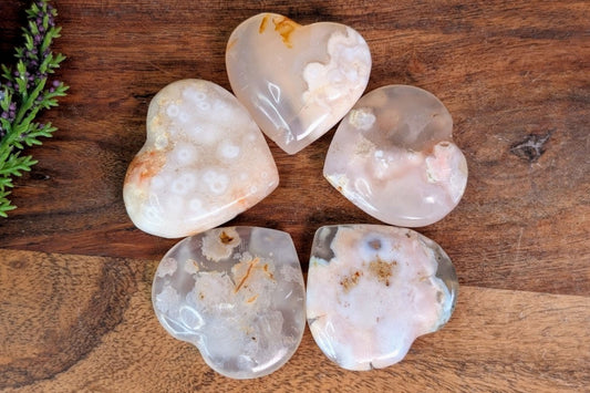 Flower Agate Heart