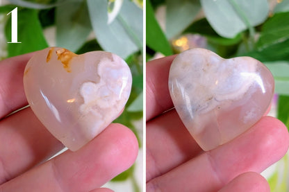 Flower Agate Heart