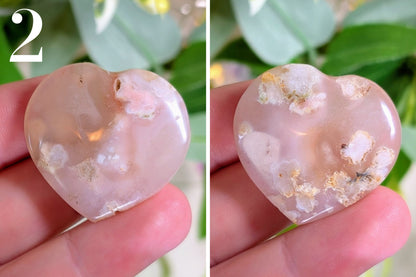 Flower Agate Heart