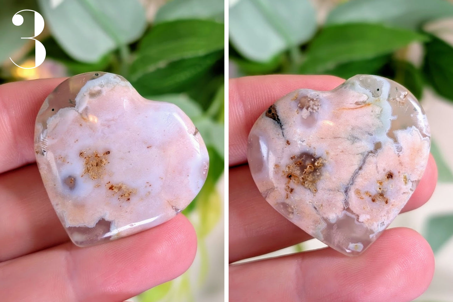 Flower Agate Heart