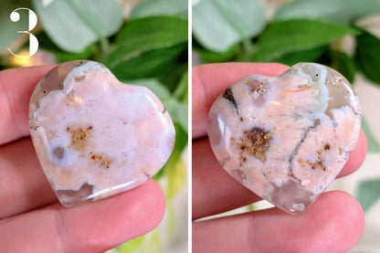 Flower Agate Heart