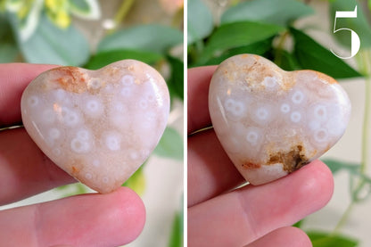 Flower Agate Heart