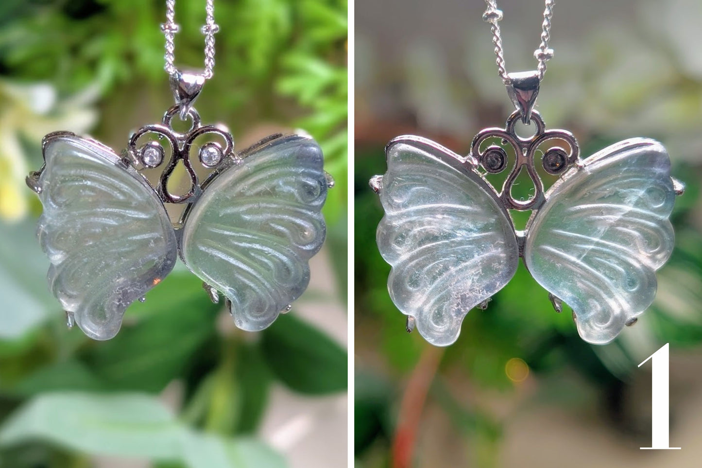 Fluorite Butterfly Necklace