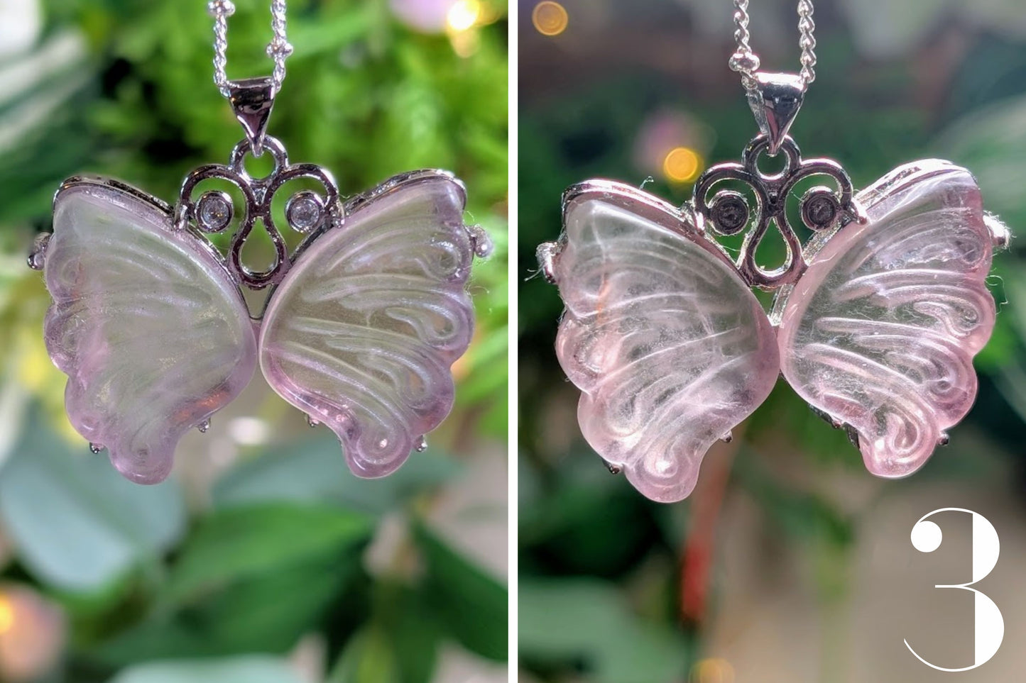 Fluorite Butterfly Necklace