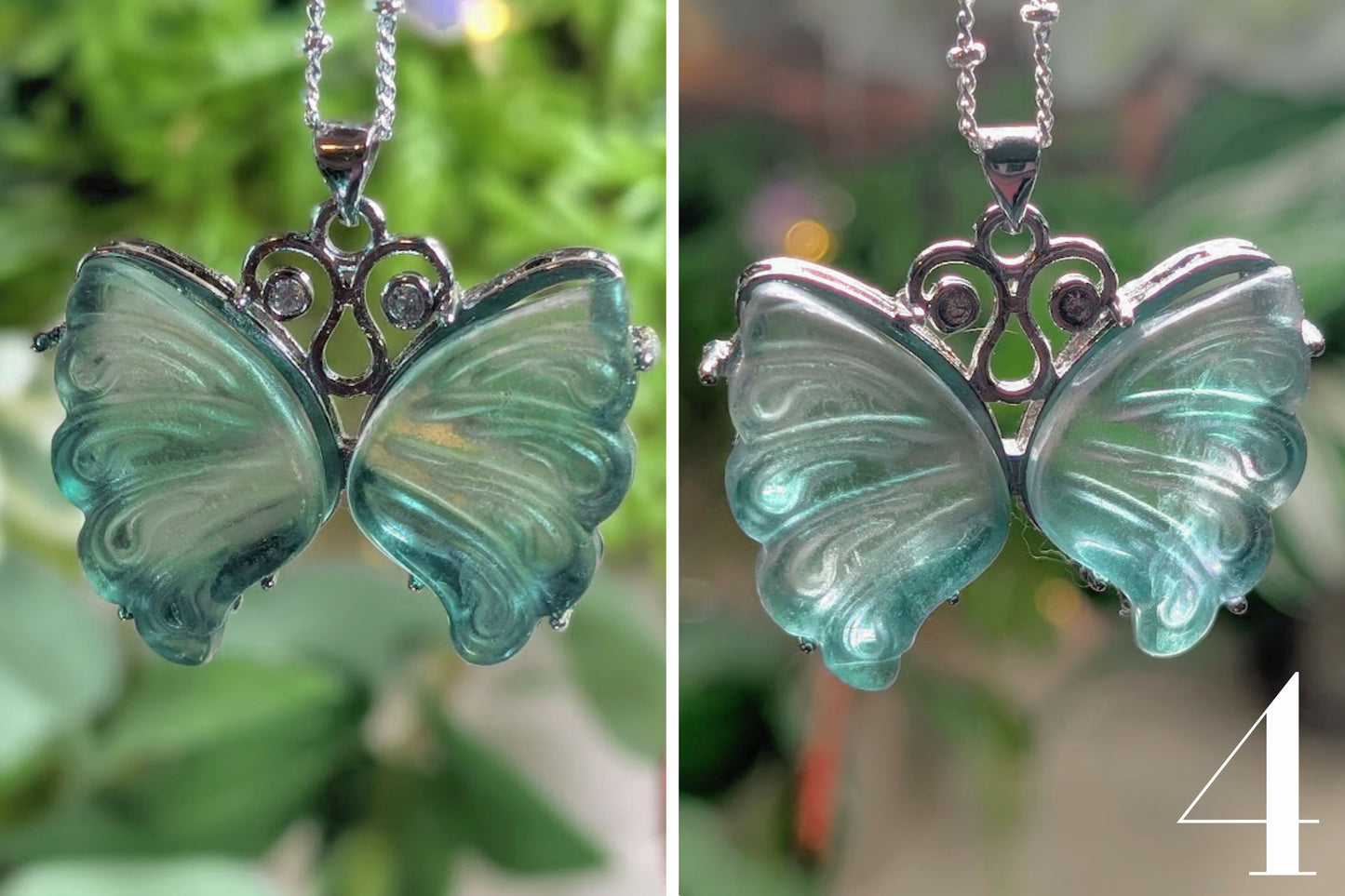 Fluorite Butterfly Necklace