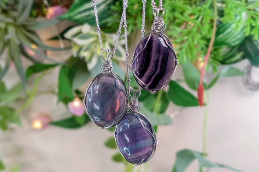 Fluorite Cabochon Necklace