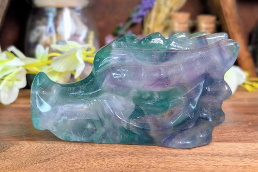 Fluorite Dragon Head