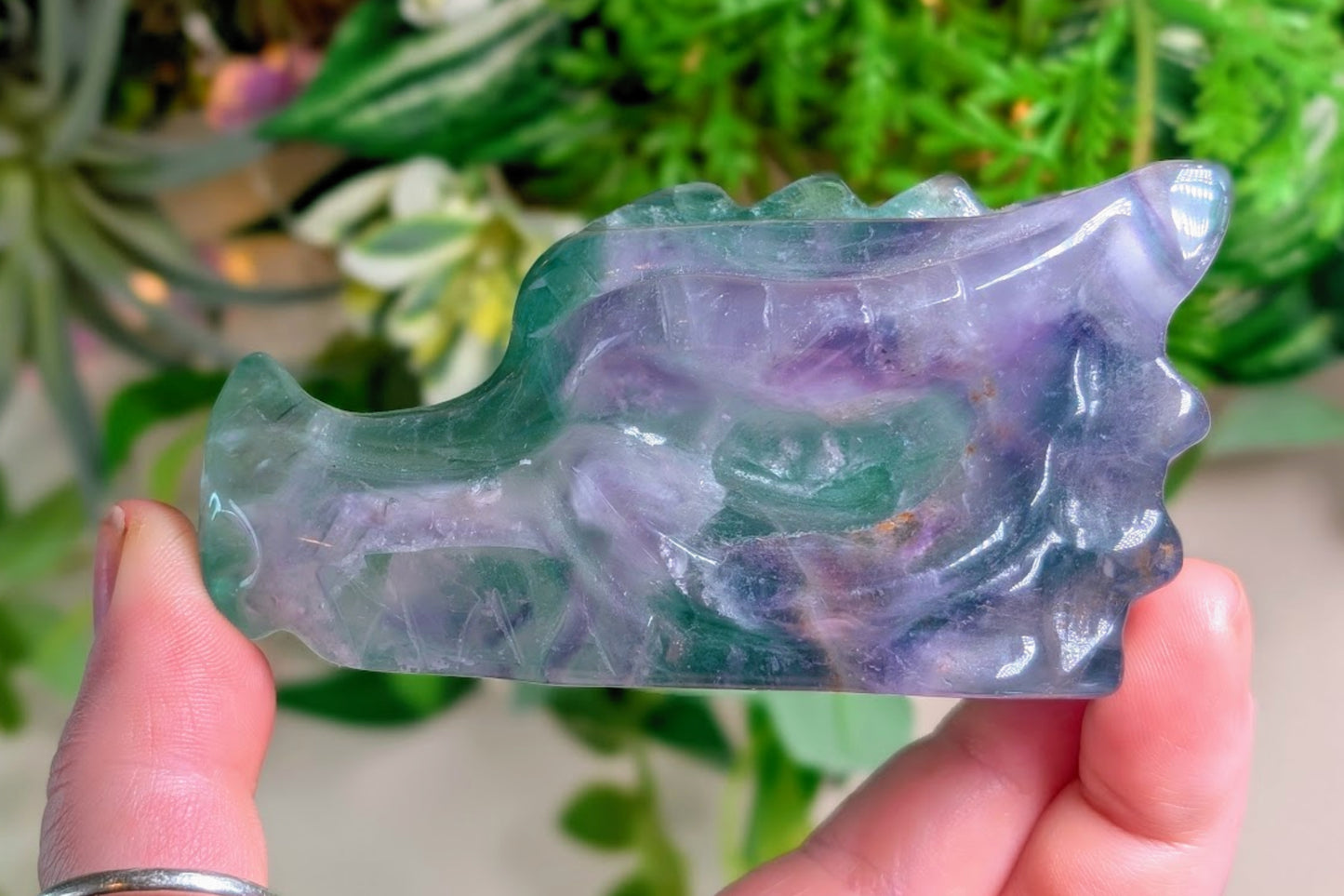 Fluorite Dragon Head