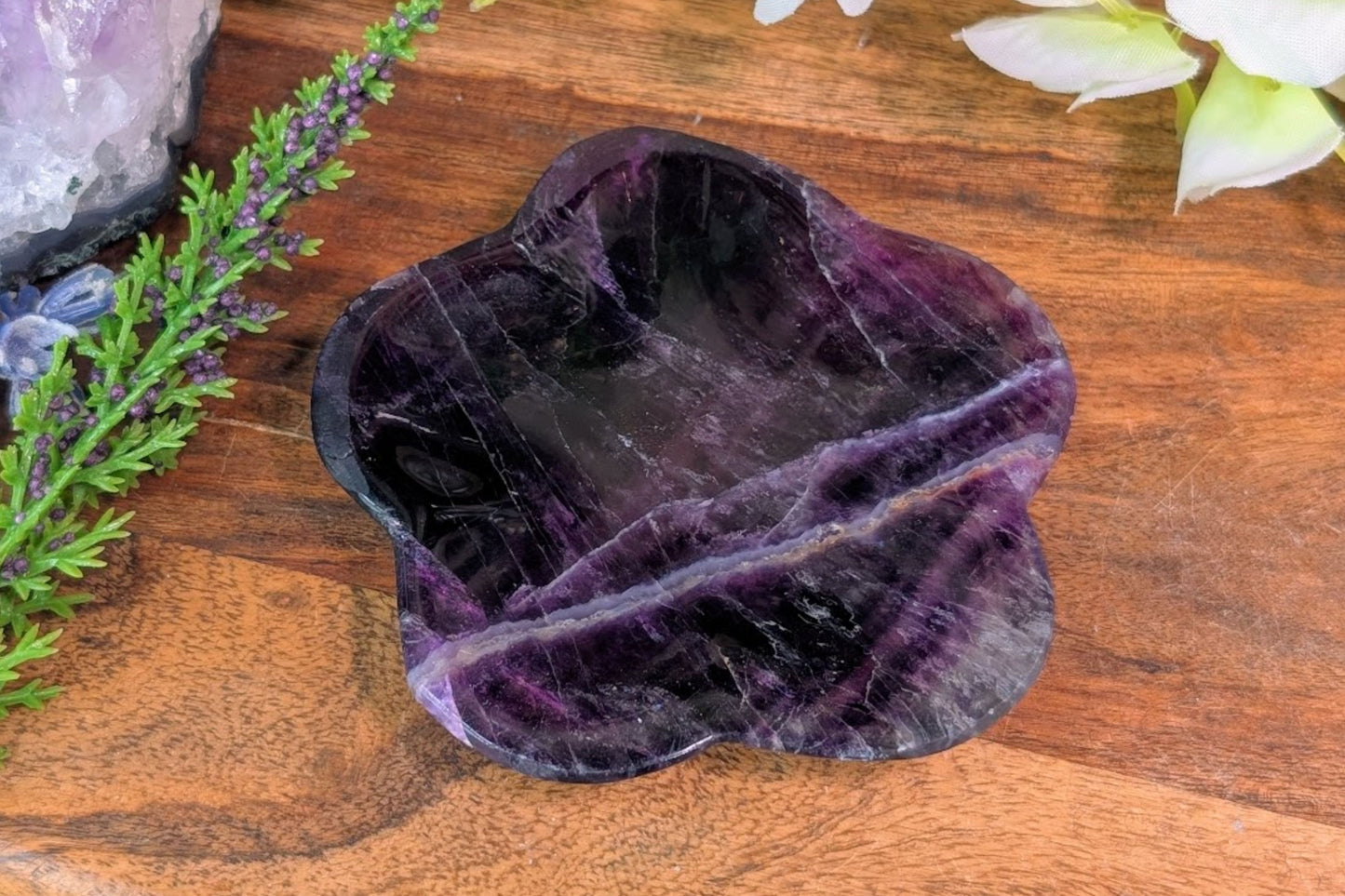 Fluorite Flower Dish