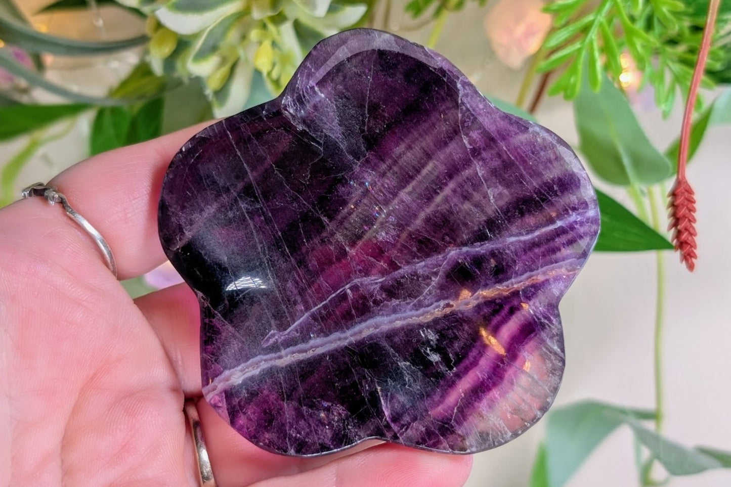 Fluorite Flower Dish