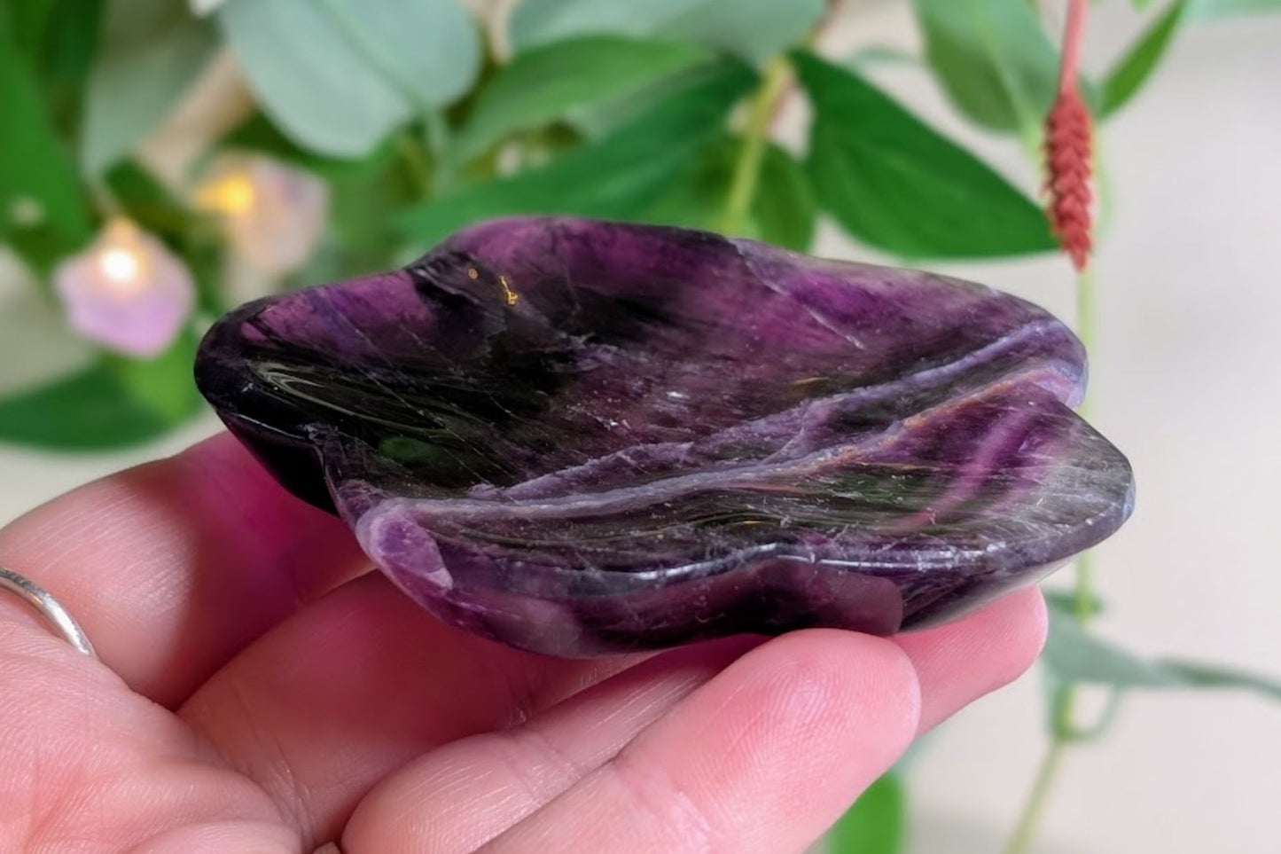 Fluorite Flower Dish