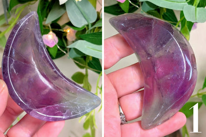 Fluorite Crescent Moon Dish