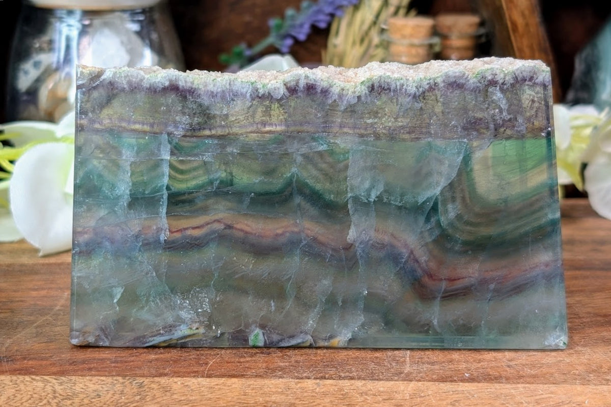 Fluorite Rough Edge Slice