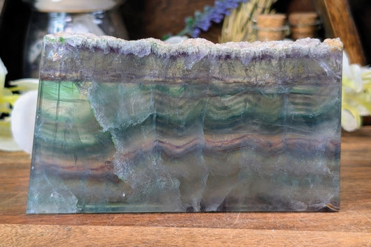 Fluorite Rough Edge Slice