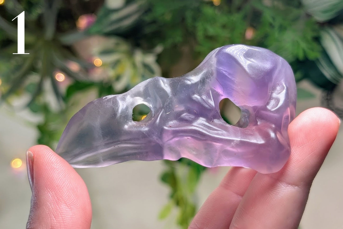 Fluorite Vulture Skull