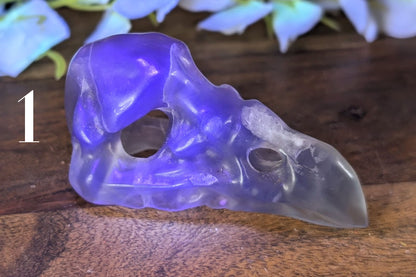Fluorite Vulture Skull