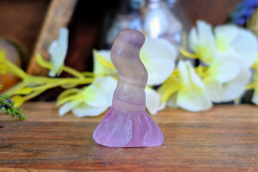 Fluorite Witch Broom Figurine