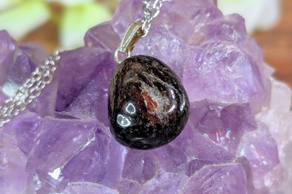 Garnet Tumbled Necklace