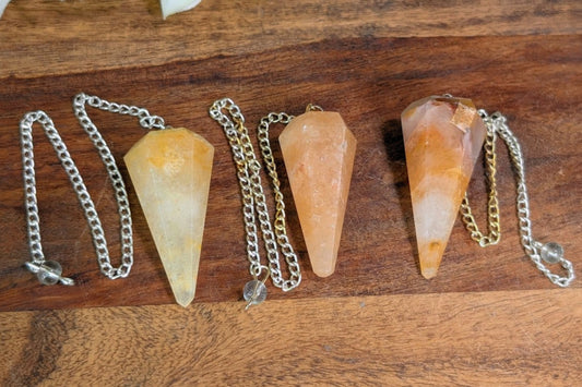 Golden Healer Quartz Pendulum