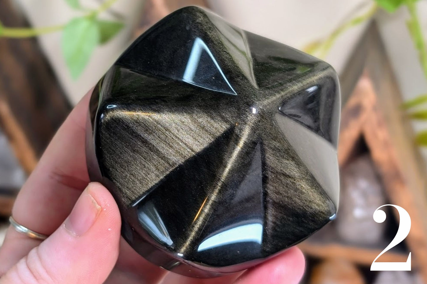 Gold Sheen Obsidian Star