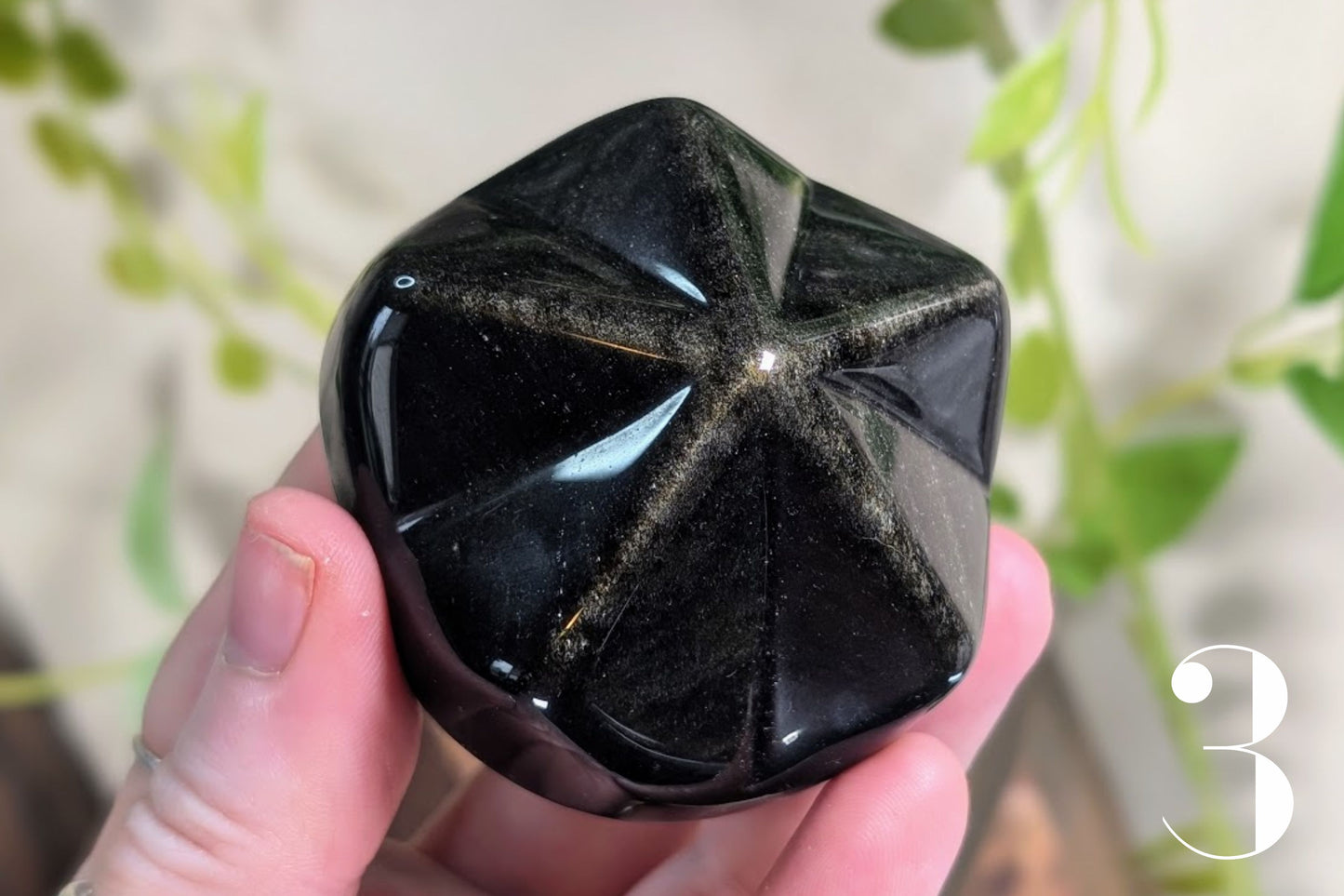 Gold Sheen Obsidian Star