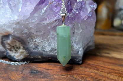 Green Aventurine Point Necklace