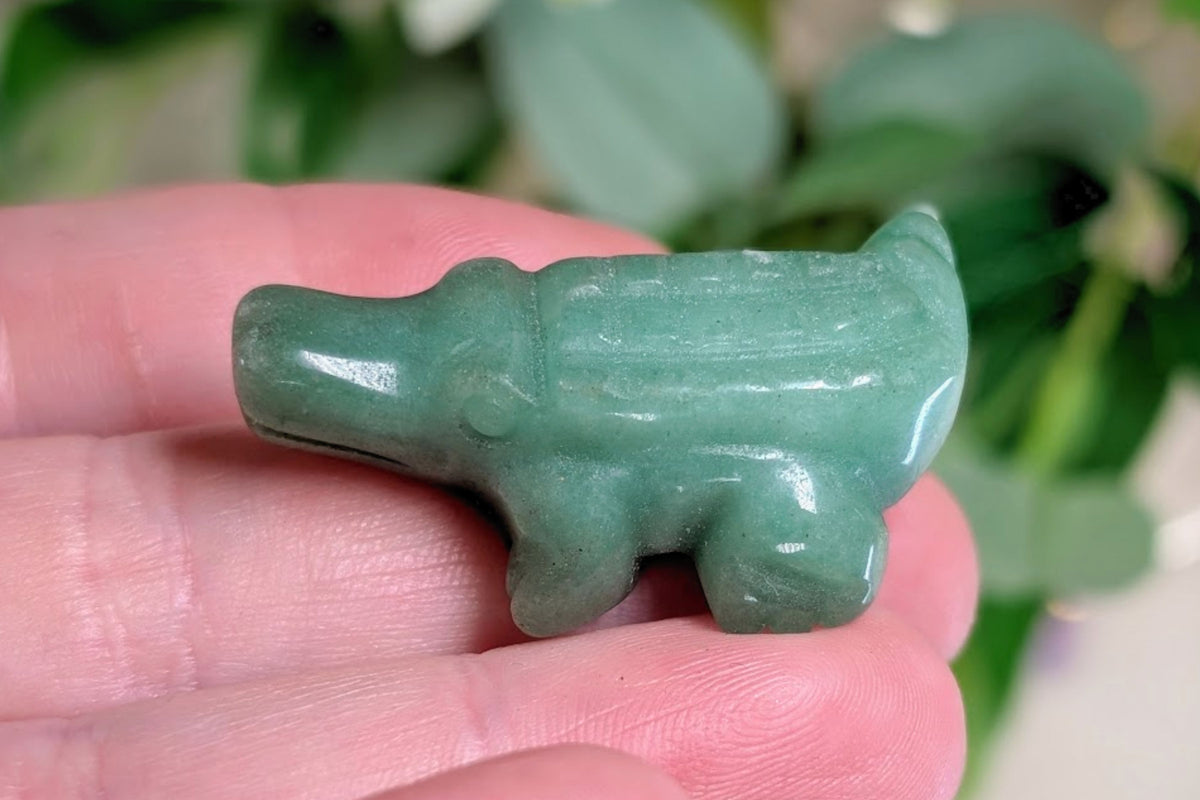 Green Aventurine Alligator