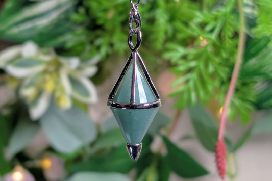 Green Aventurine Diamond Pendulum