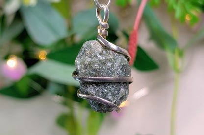 Green Aventurine Rough Wire Wrap Necklace