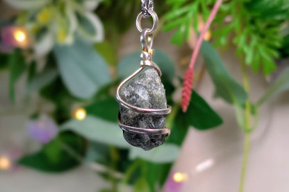 Green Aventurine Rough Wire Wrap Necklace