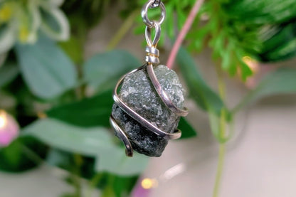 Green Aventurine Rough Wire Wrap Necklace