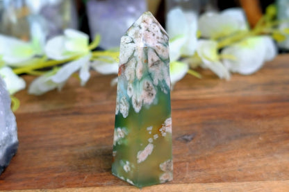 Green Flower Agate Point