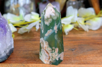 Green Flower Agate Point