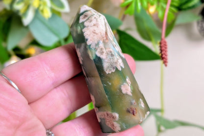Green Flower Agate Point
