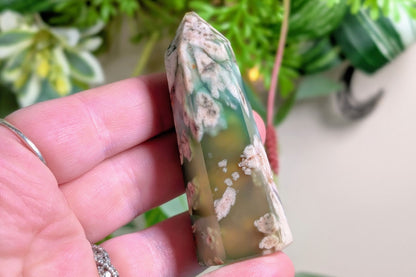 Green Flower Agate Point