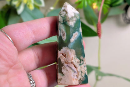 Green Flower Agate Point