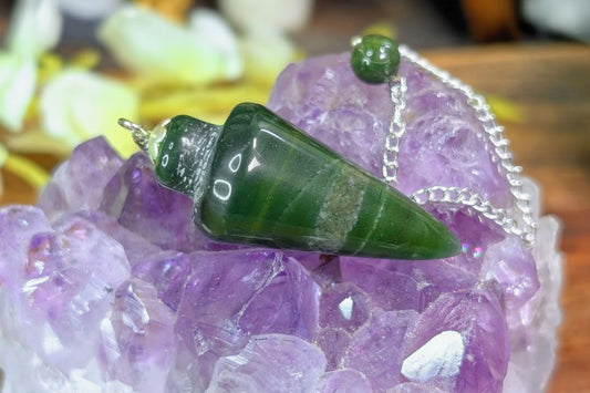 Green Quartz Pendulum - Cone