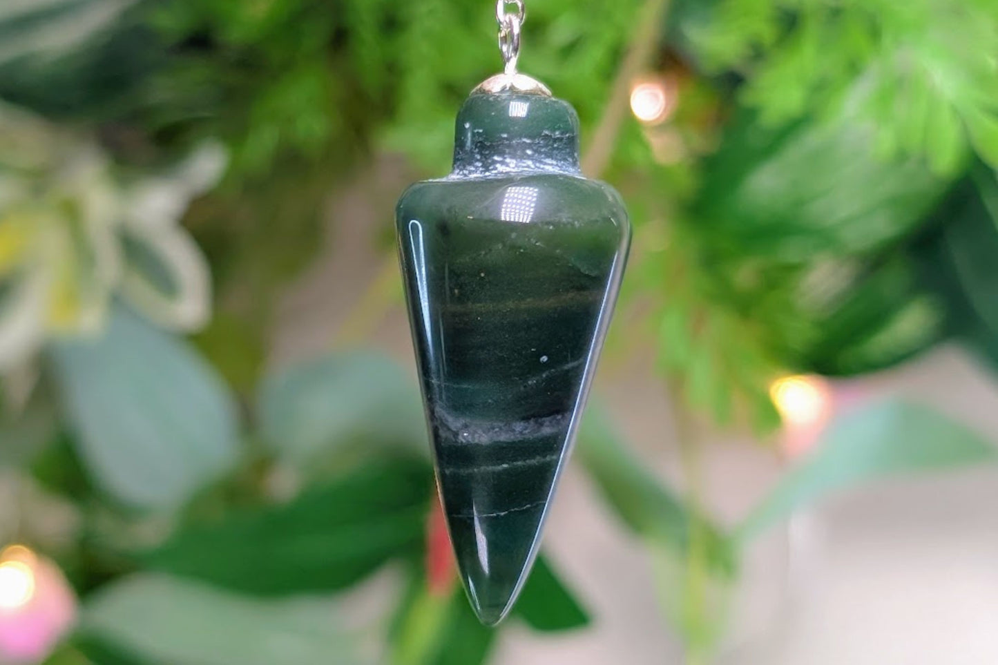 Green Quartz Pendulum - Cone