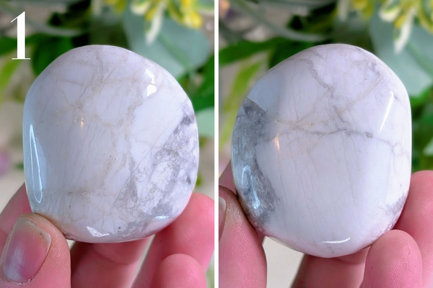 Howlite Palm Stone