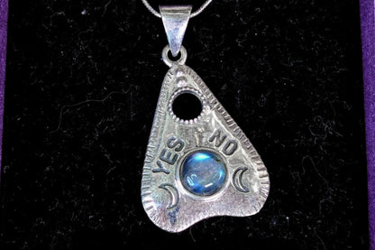 Labradorite Planchette Sterling Silver Necklace