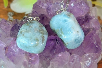 Larimar Tumbled Necklace